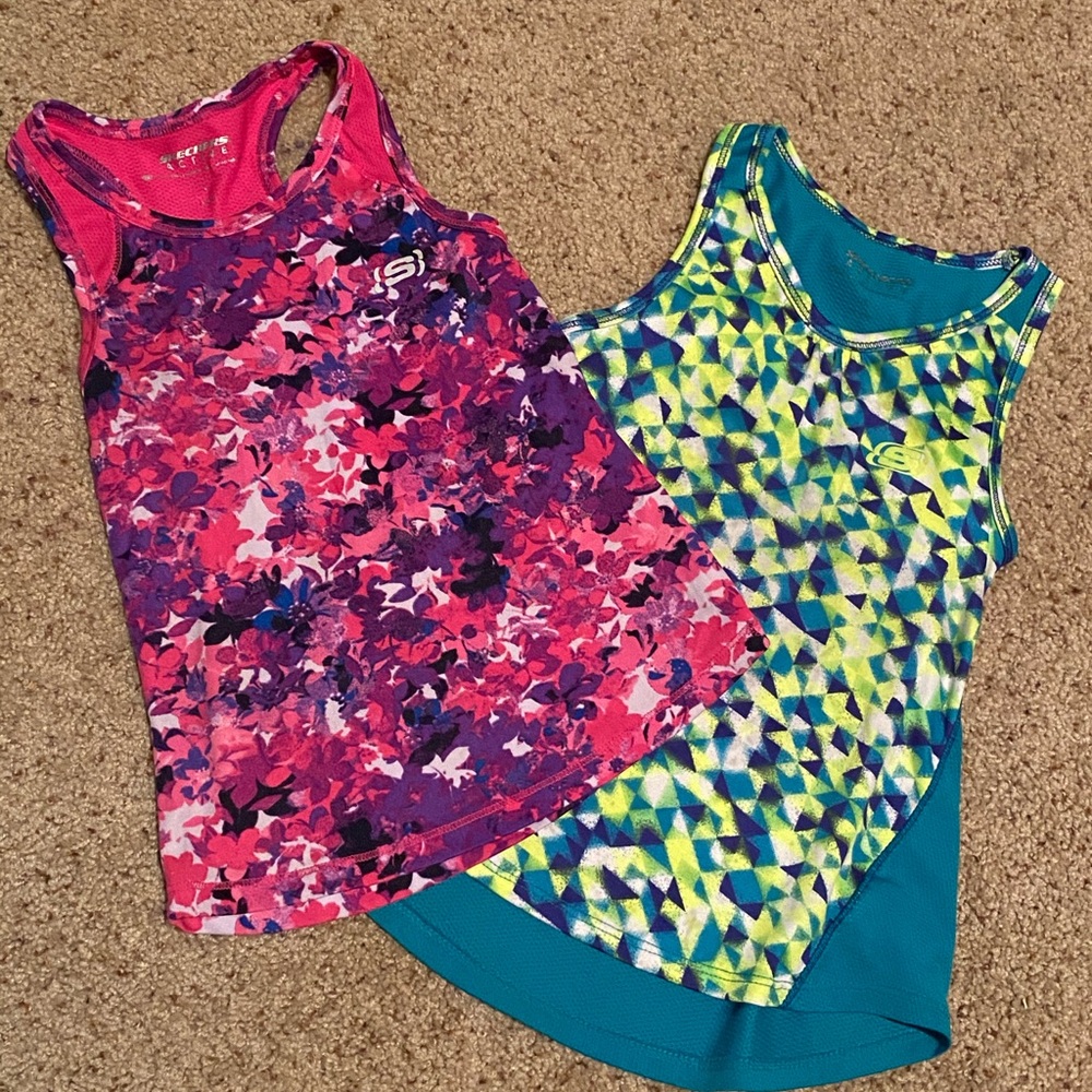 Sketchers Active girls 4/5 tops lot- pink, teal